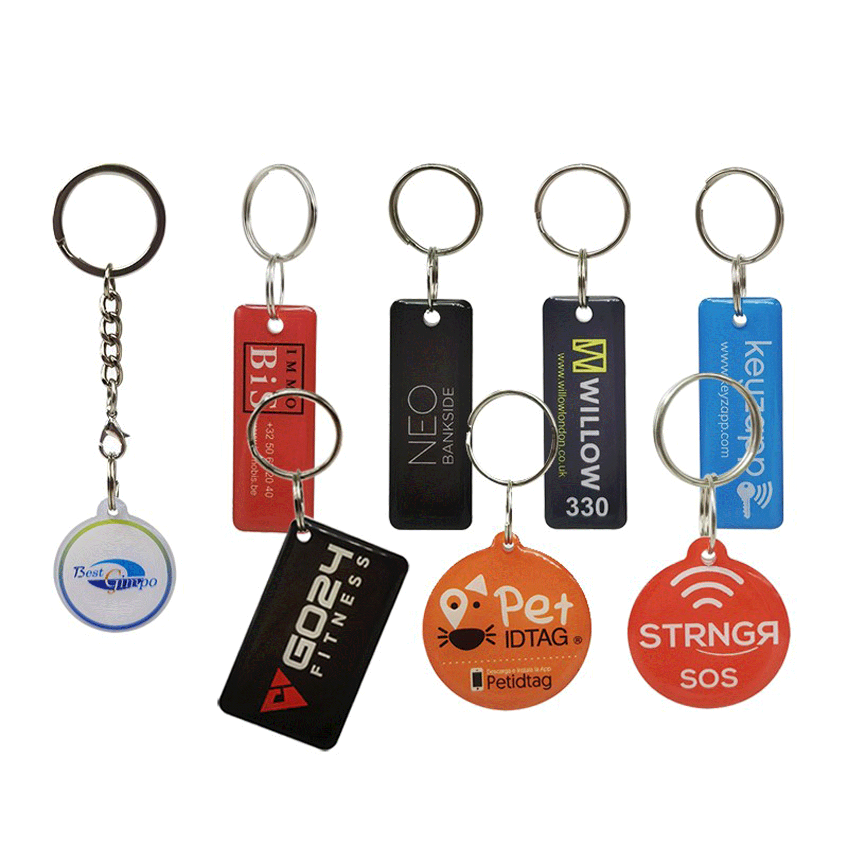  RFID NFC Keyfobs with metal Ri