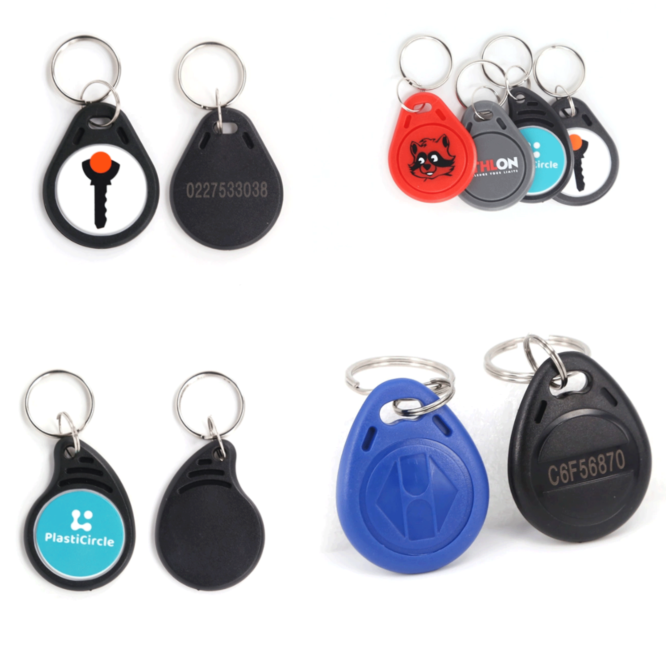 125Khz /13.56MHz ABS Keyfobs for access control