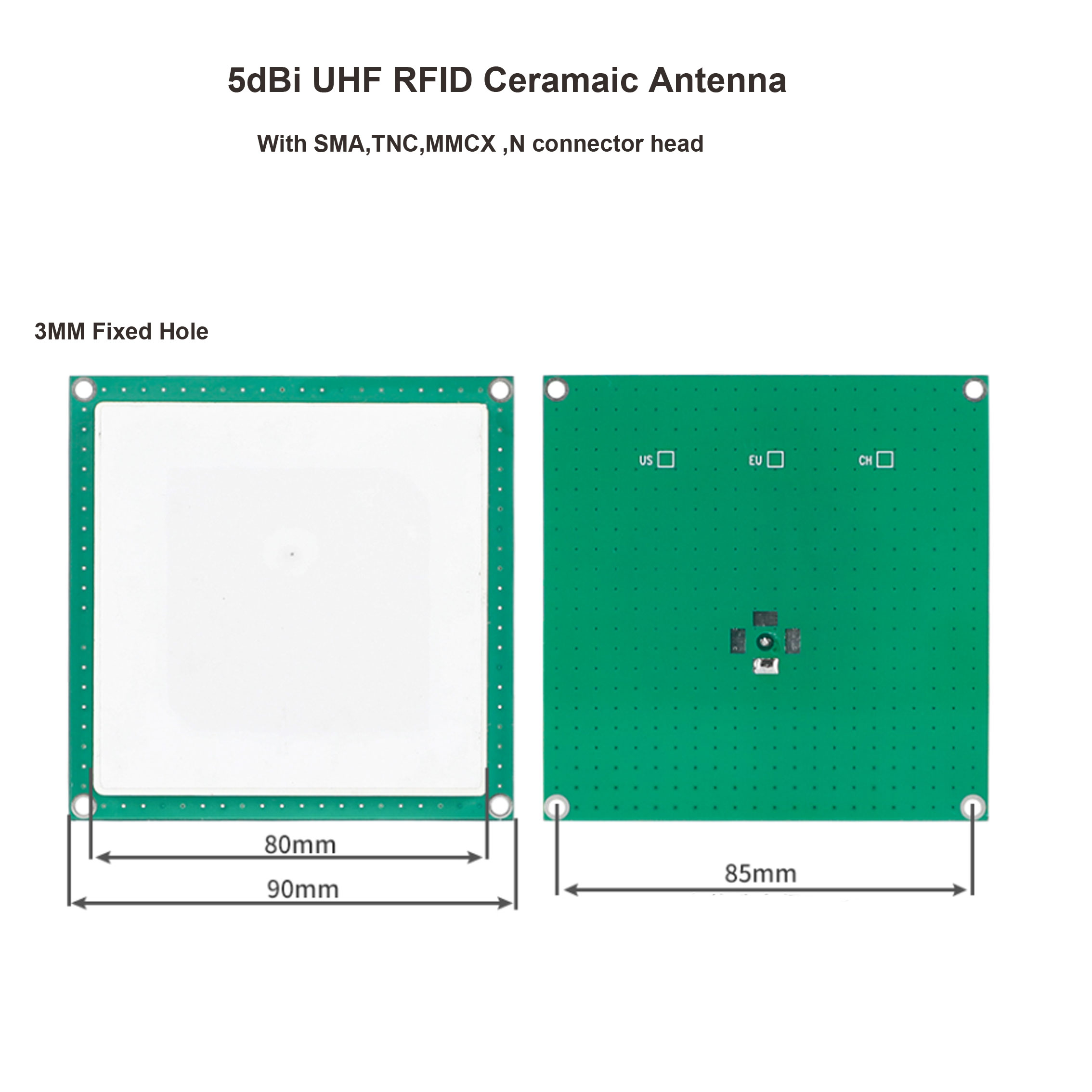 5dBi UHF RFID Ceramic Antenna 8