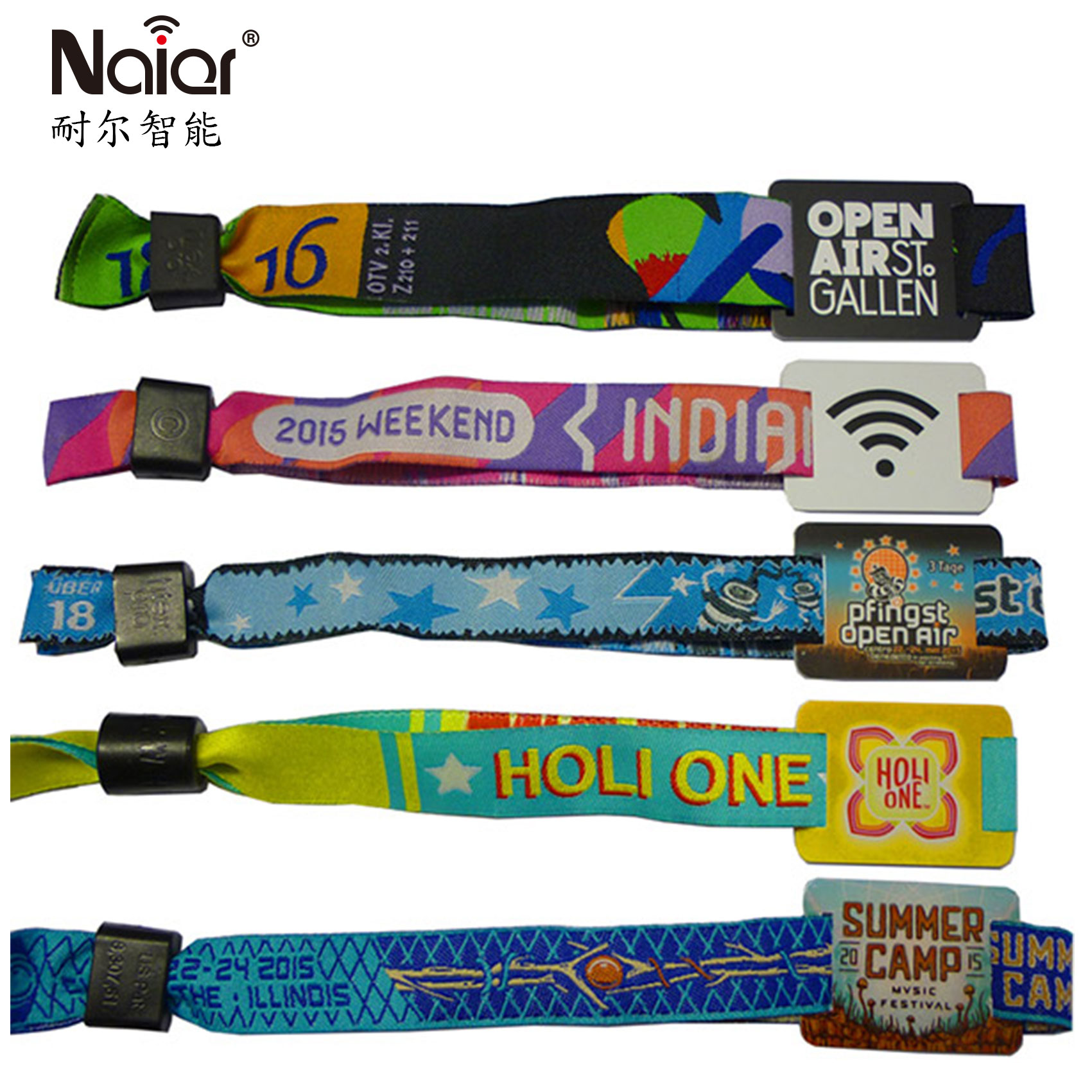 ISO14443A RFID NFC Fabric wristband for Event