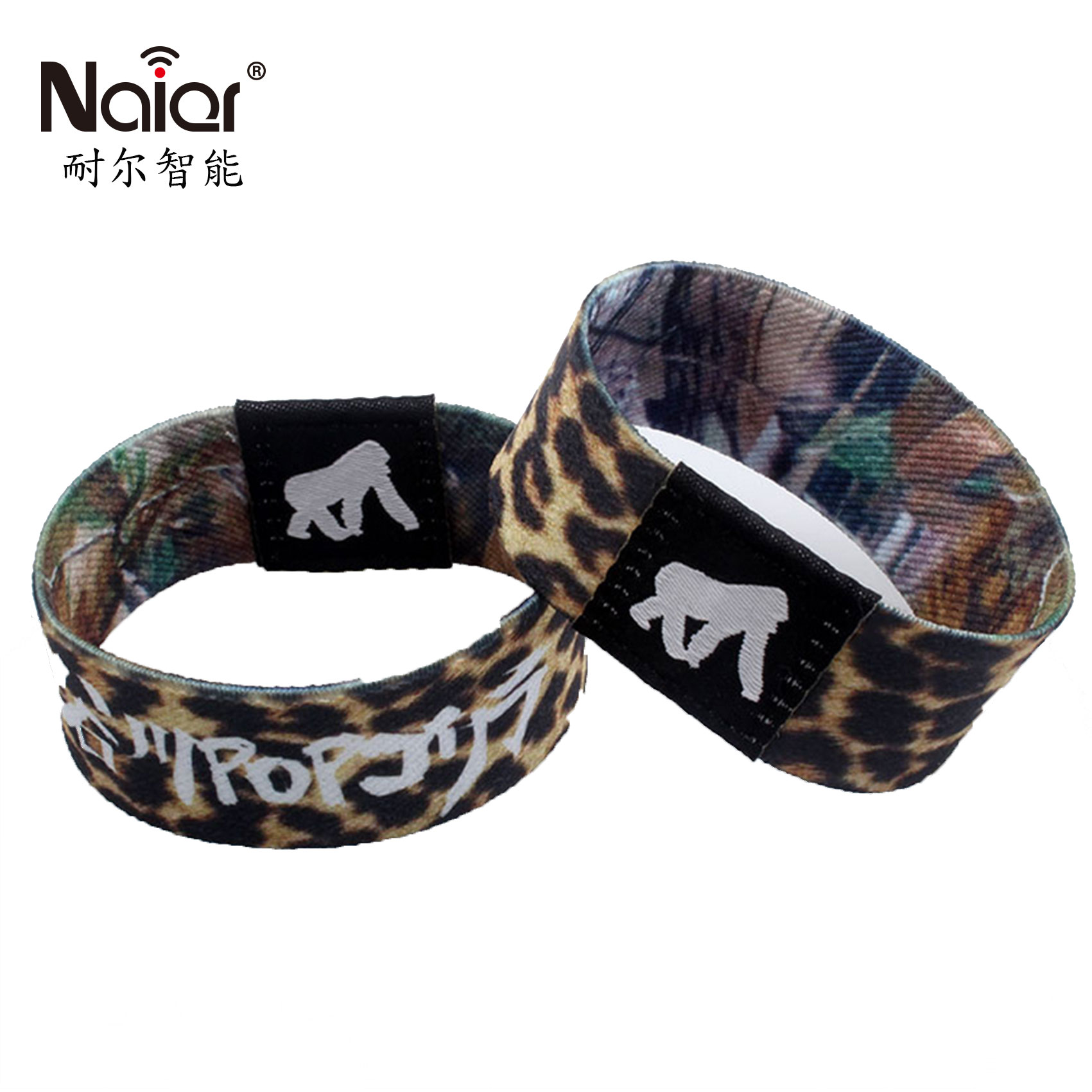 ISO14443A RFID NFC Woven wristband For Ticket