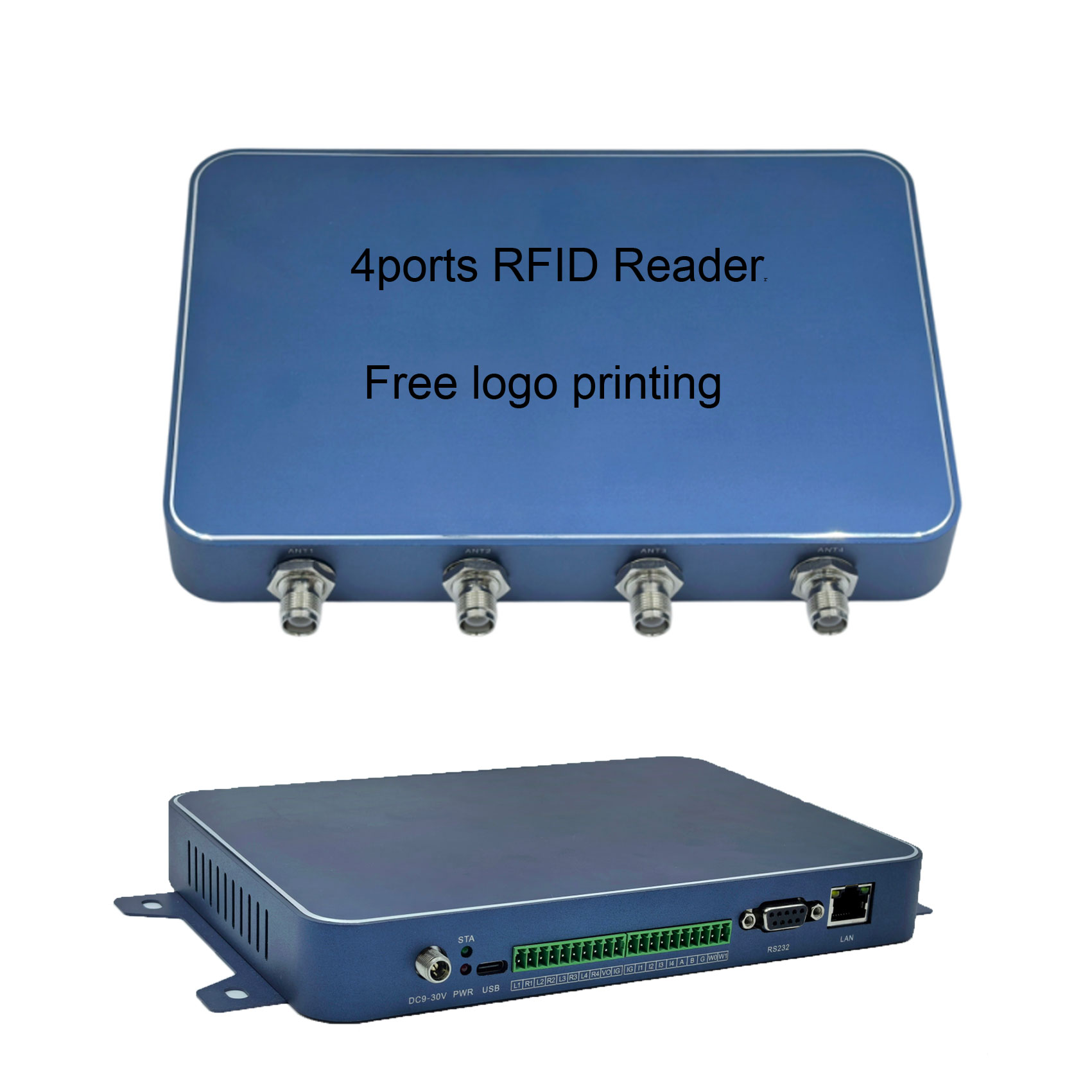 ISO18000 6C 902-928Mhz Linux 5.10 4 ports UHF RFID Reader